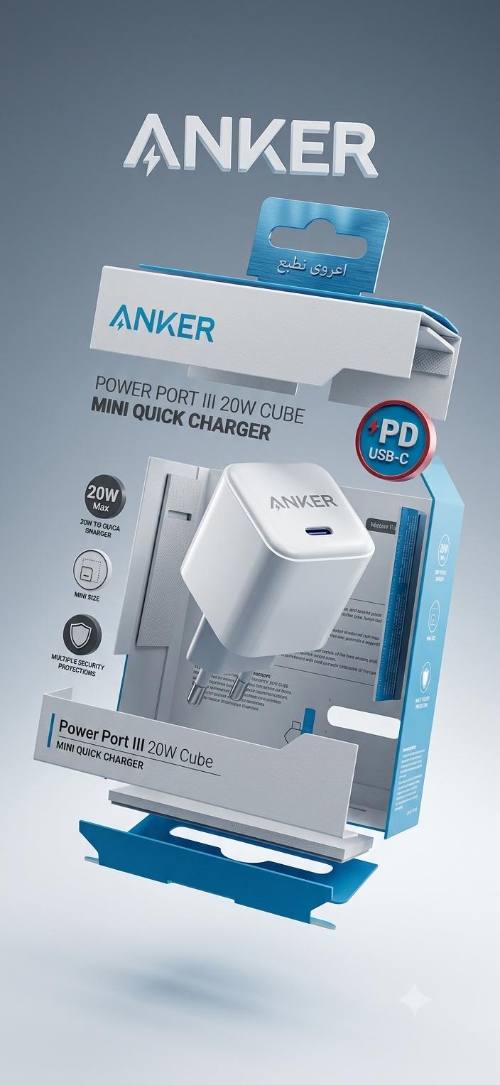راس شاحن ANKER 20 w TC
